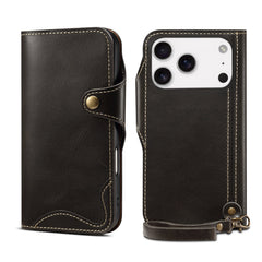Genuine Leather Flip Case for iPhone