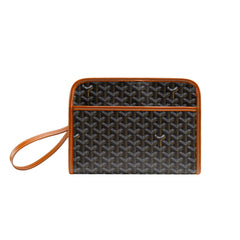Luxury Pattern Wristlet Clutch — Zippered Designer Style Handbag with Detachable Strap