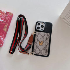 Premium Card Bag Crossbody Classic iPhone Case
