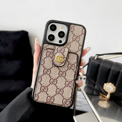 Premium Card Bag Crossbody Chain iPhone Case
