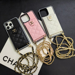 Elegant Crossbody Leather iPhone Case
