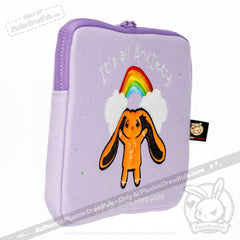 Anxiety Rabbit Plush Zip Tablet Sleeve