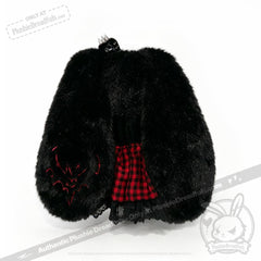 Autism Spectrum Rabbit Goth Edition - Plush Rabbit Stuffed Animal