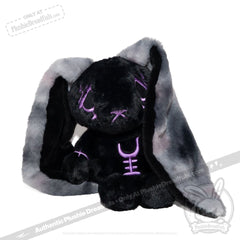 Black and Purple Anxiety Rabbit - Plush Stuffed Animal