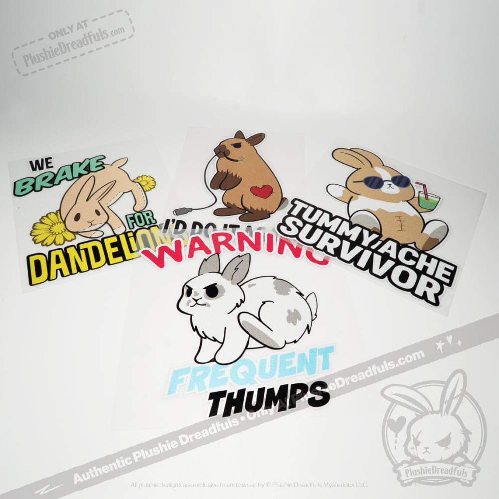 Buns Behaving Bunnly Car Decals