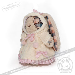 Fuzzy White Chocolate Gingham Hoodie Dress