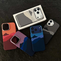 MagSafe-Compatible Phone Case with Abstract Pixel Design