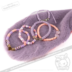Lavender Love Rabbit Stacking Friendship Bracelet