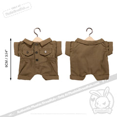 Mini Plush Outfit - Brown Onesie