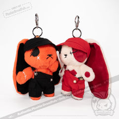 Mini Plush Outfit - Red off the Shoulder Overalls