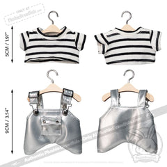 Mini Plush Outfit - Silver and Stripes Outfit