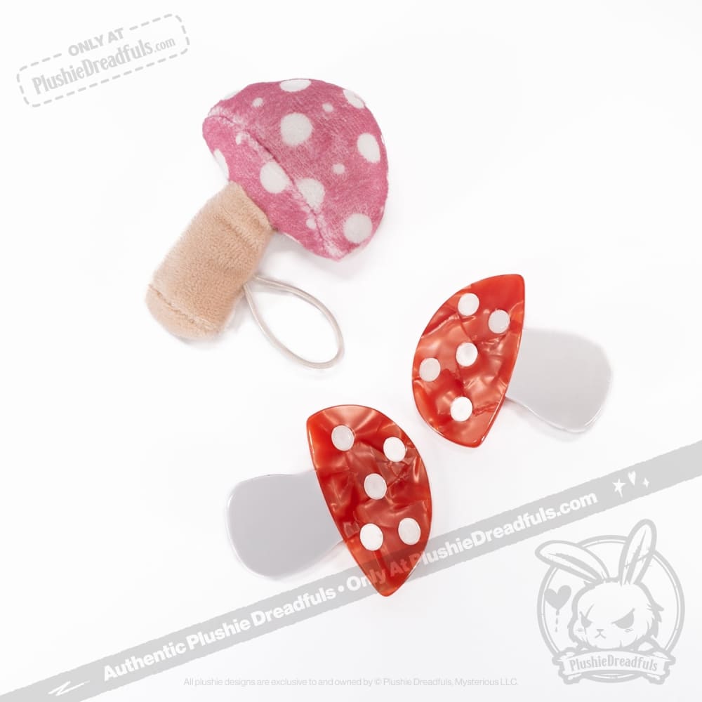 Mushroom Hair Clips