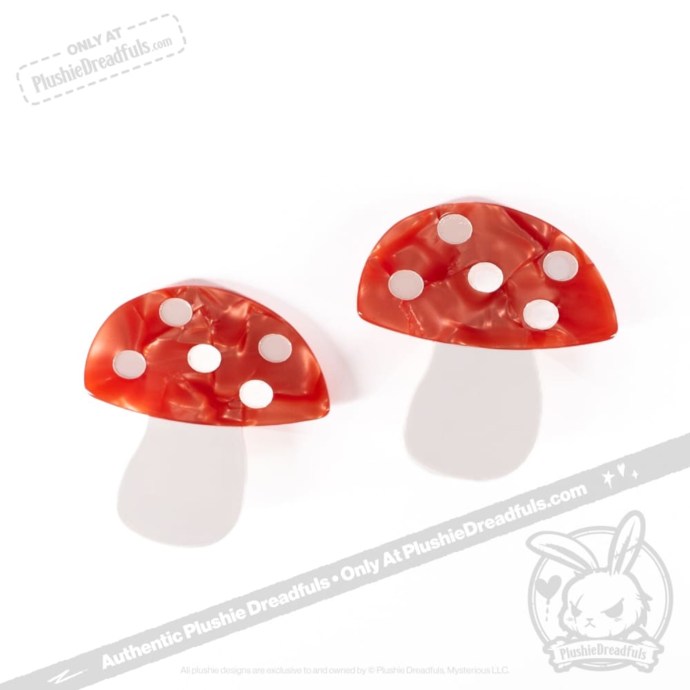 Mushroom Hair Clips