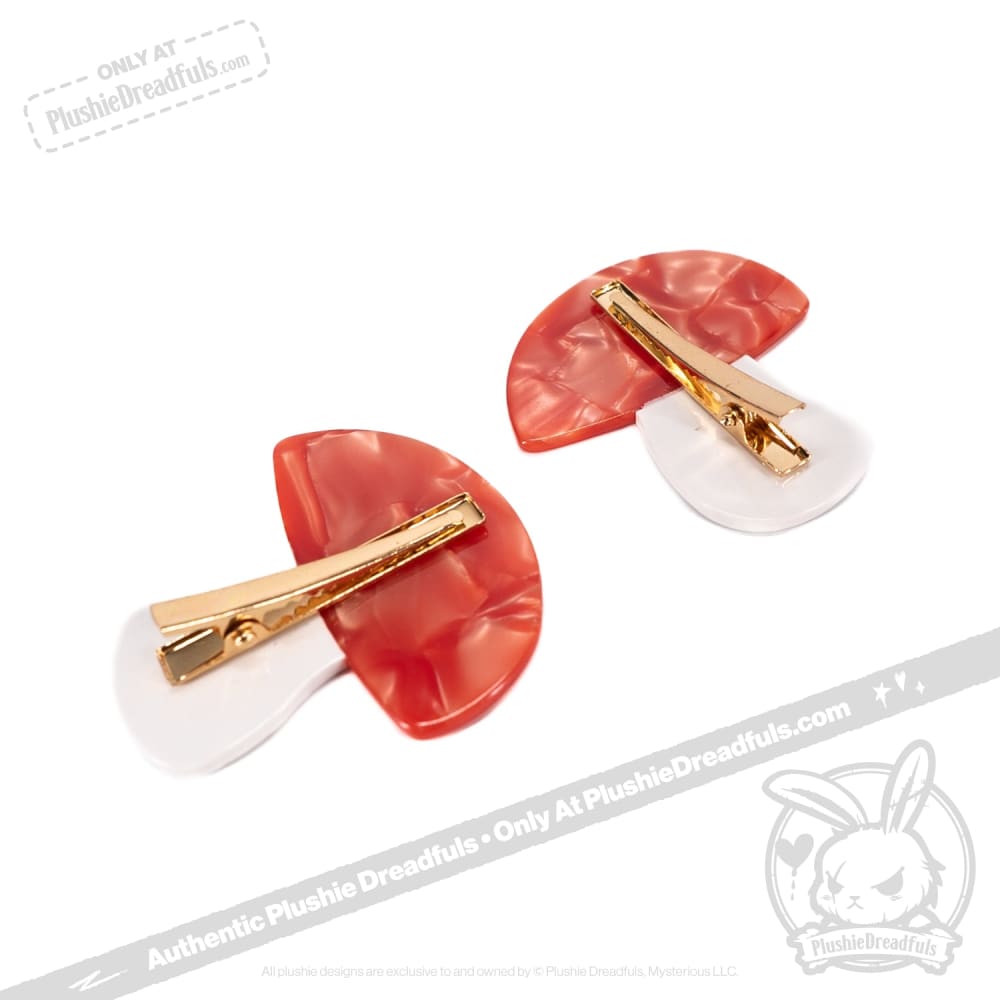 Mushroom Hair Clips