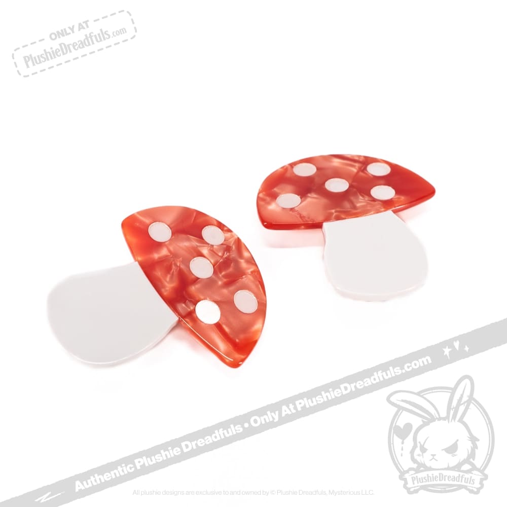 Mushroom Hair Clips