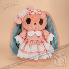 Plush Outfit - Pink Polka Dot Ruffle Dress Outfit