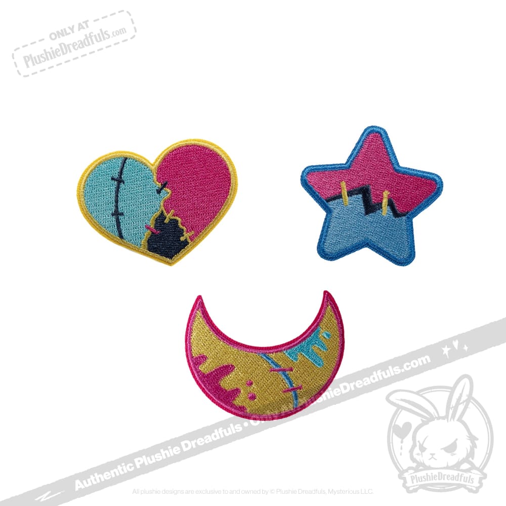 Stitched Together From The Night Sky Iron-on Patch Set