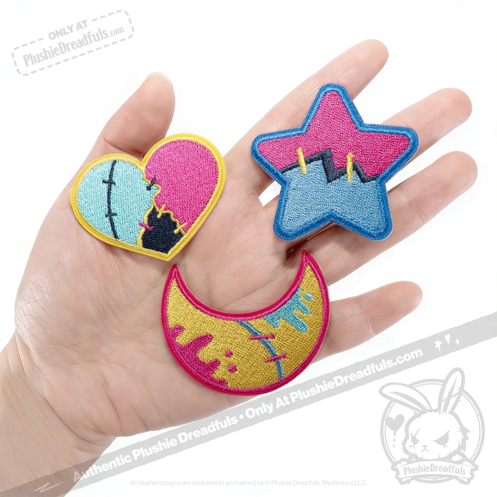 Stitched Together From The Night Sky Iron-on Patch Set