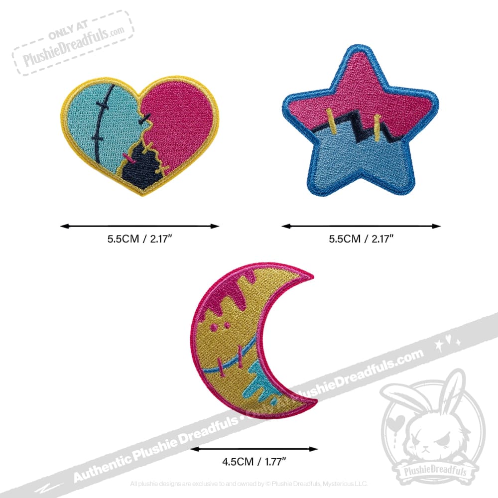 Stitched Together From The Night Sky Iron-on Patch Set