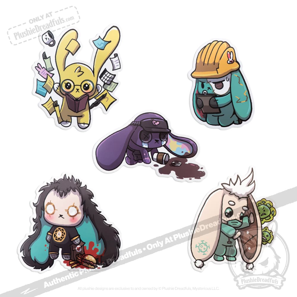 Vinyl Sticker Pack Vol. 3 - Buns At Work